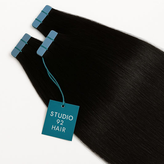 Straight Invisible Tape-Ins (Natural Black)