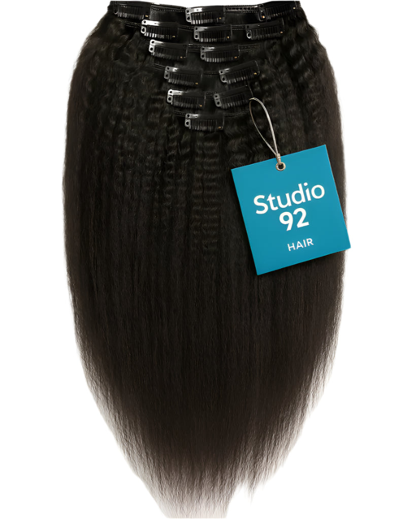 Kinky Straight Classic Clip- Ins (Natural Black)