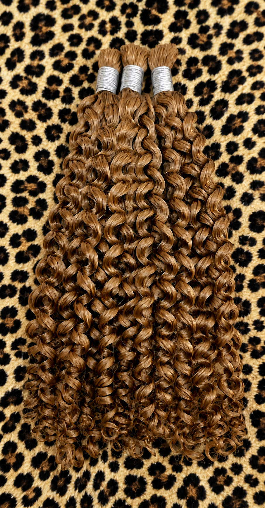 20 inch Water Wave Boho Hair Pieces in #27 Honey Blonde human hair extension texture
