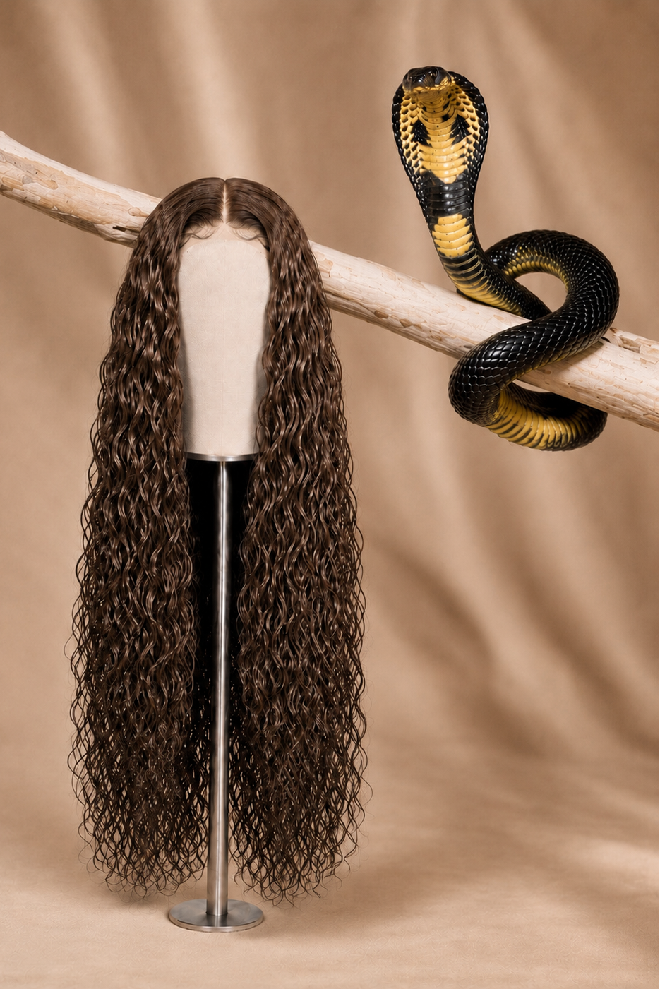 Snakeskin Collection: Water Wave 5x5 HD Lace Closure Glueless Wig - Cobra Curl™