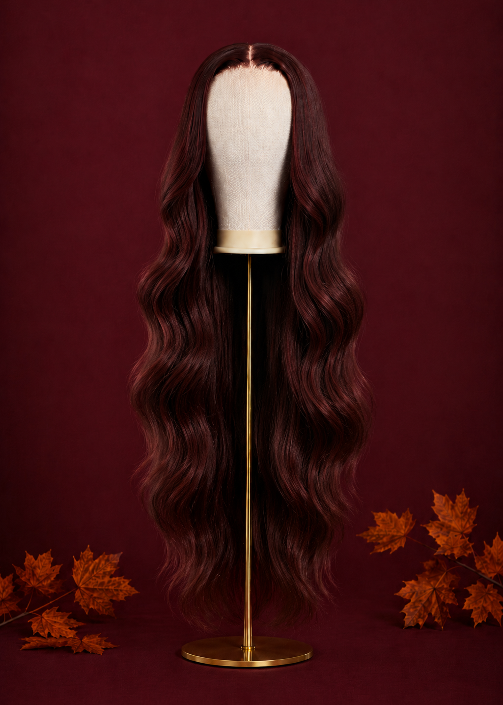 September Spice: 5x5 HD Lace Closure Glueless Wig (Cranberry)
