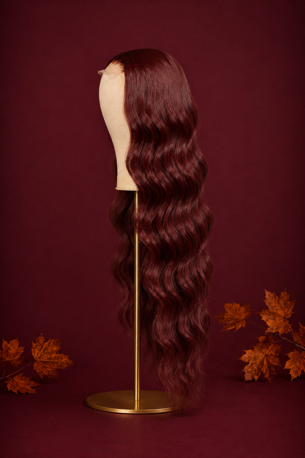 September Spice: 5x5 HD Lace Closure Glueless Wig (Cranberry)