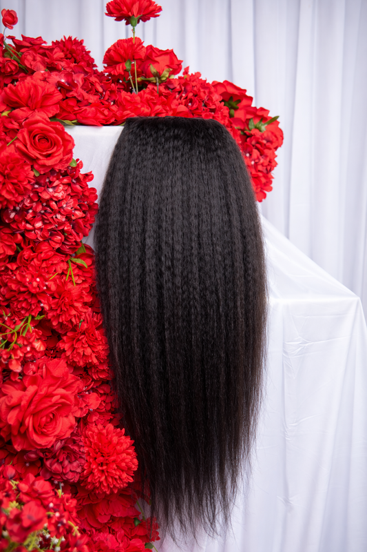 Ivy Love Ponytails: Cambodian 1B Kinky Straight Wave Ponytail (200g)