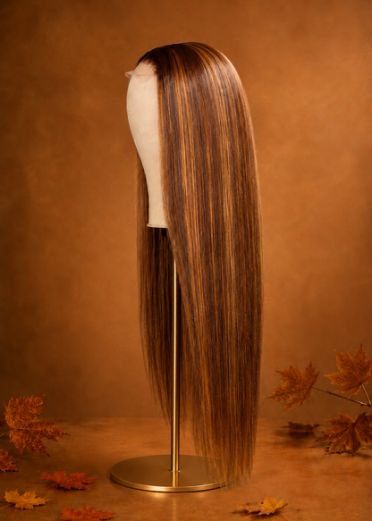 September Spice: 5x5 HD Lace Closure Glueless Wig (Cranberry)