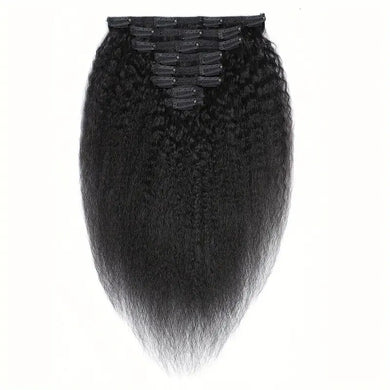 Kinky Straight Classic Clip- Ins (Natural Black)